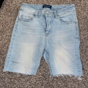 light washed shorts